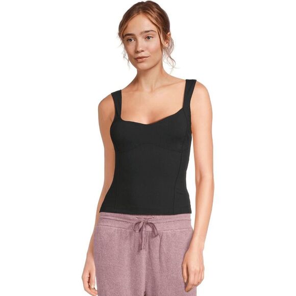 Free People Black Somewhere Sometime Cami Stretch Tank Top Med NWOT - Picture 5 of 8